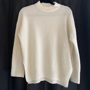 White H&M rib knit sweater